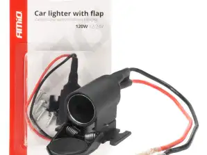 Auton tupakansytyttimen pistorasia flip topilla 12v 24v amio 04128