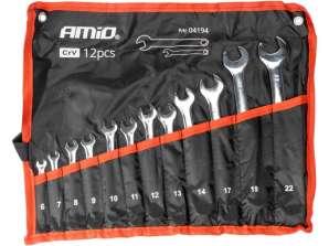 Open-End Wrench Set 6 - 22 mm, 12 pcs amio 04194