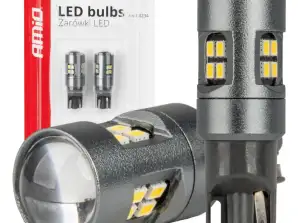 LED izzók canbus t10 w5w 16smd 2016 fehér 12v 24v amio 04234