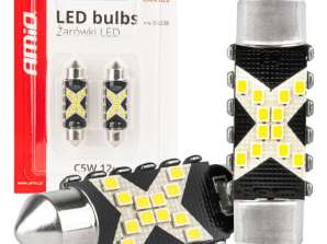 LED-lamput canbus festoon c5w 12smd 2016 41mm valkoinen 12v 24v amio 04238