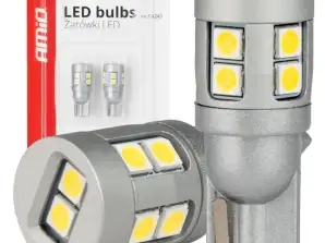 Led izzók canbus t10 w5w 12 smd 3030 fehér 12v 24v amio 04243