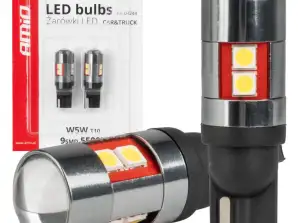Led-polttimot canbus t10 w5w 9 smd 3030 valkoinen 12v 24v 36v 48v amio 04244