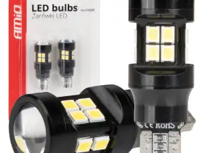 Led izzók canbus t15 w16w 15smd 2835 fehér 12v 24v amio 04245
