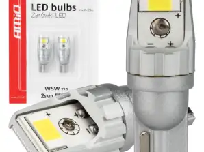 LED-lamput canbus t10 w5w 2smd 3570 valkoinen 12v 24v amio 04256