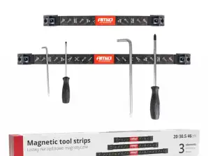 Magnetiniai įrankių laikikliai 1x20cm 1x30.5cm 1x46cm amio 04263 rinkinys