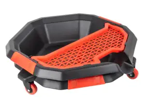 Bac de vidange d'huile sur roues avec rangement d'outils amio 04264