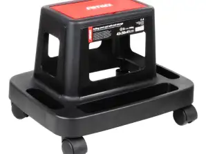Silla de taller con ruedas y espacio de almacenamiento para herramientas 150 kg amio 04269