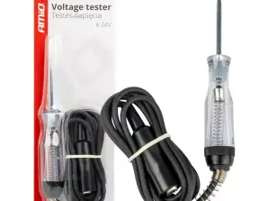Tester napätia do auta s krokodílou svorkou 6 24v amio 04273