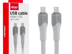 Câble de charge usb c usb c 60w 200cm fulllink modèle x111 transmission de données amio 04292