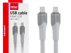 Câble de charge usb c usb c 60w 300cm fulllink modèle x111 transmission de données amio 04293
