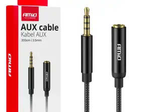 Audiokabel-Verlängerung AUX Mini-Klinke 3,5 mm 2 m amio 04296