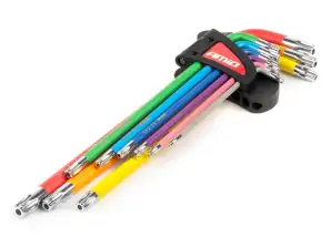 Clés Torx extra longues jeu de clés Allen jeu de 9 pcs. S2 AMIO 04301