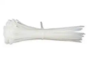 Colliers de serrage blanc 4.8×200mm 100 pièces AMIO 04310