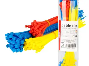 Colliers de serrage en plastique multicolore set de 150 pièces. AMIO 04316