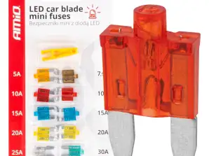 Mini poistky do auta s LED 10 ks. AMIO 04340