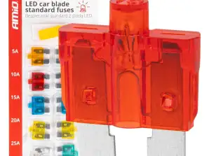 Τυπικές ασφάλειες αυτοκινήτου με LED 10 τεμ. ΑΜΙΟ 04341
