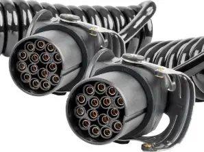 Kierrekaapeli puoliperävaunulle 2x 15-nastainen 5m 24v amio 04382