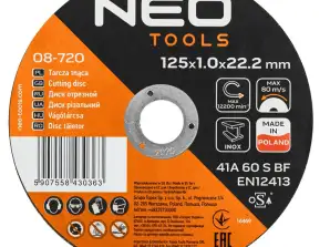 Skjæreplater for metall/INOX 125 x 1.0 x 22.2mm. 41 A60 S BF. 25 stk. eske.