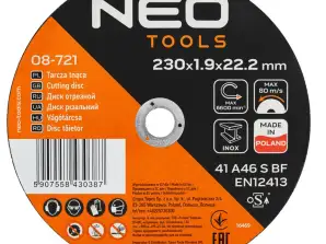 Δισκοειδή κοπής μετάλλου/INOX 230 x 1.9 x 22.2mm. 41 A46 S BF. 25 τεμ. κουτί.