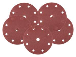Disques abrasifs 150 mm. P40. 5 pièces. avec 9 trous pour 04 721