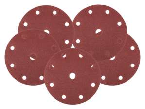 Schuurstenen 150 mm. P60. 5 st.. met 9 gaten voor 04 721