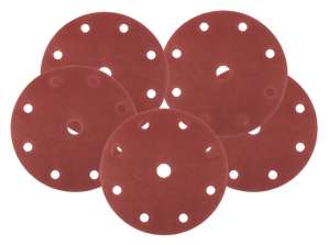 Disques abrasifs 150 mm. P240. 5 pièces. avec 9 trous pour 04 721
