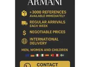 Armani, EA7, Armani Exchange, Armani farkkujen tukkumyyjä: miehet ja naiset