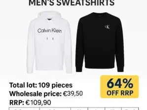 Комплект от 109 суитшърта Calvin Klein на 39.50€ l' Единицата е на разположение веднага