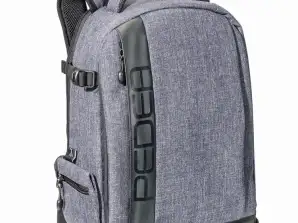 Kamerarucksack Fotorucksack mit Regenschutz, Tragegurt und Zubehörfächern, grau