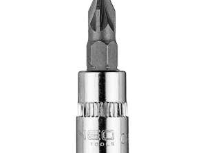 Screwdriver bit PZ2 on 1/4