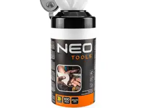 Wipes for hand washing and cleaning surfaces and tools from tough stains. jar 100 pcs.