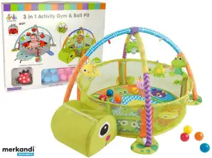 Tappetino educativo tartaruga recinto palline per bambini