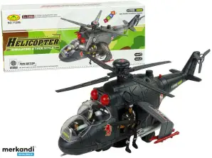 Hubschrauber Riesige Flügel Licht Schwarz Klang Rotierend