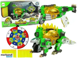 Dinobots 2in1 Dinosaurier Dart Gun Grün Stegosaurus Schild