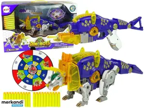 Dinobots 2in1 Dinosaur Dart Gun Purppura Triceratops Shield