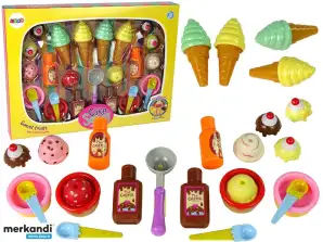 Set de Dulces Helados Cupcakes Salsas Cucharas