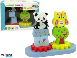 Houten dierensorteerder Uil Panda Tandwielen