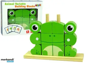 Creatieve houten ruimtelijke blokken 3D kikkerpuzzel