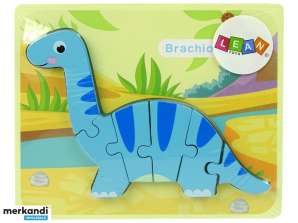 Holzpuzzle Dinosaurier Brachiosaurier Blau