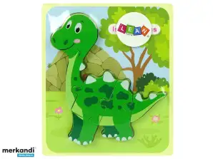 Holzpuzzle Dinosaurier Isanosaurus Tyrannosaurus Grün