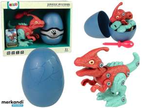 Parasaurolophus dinosaursett med egg DIY skrutrekker