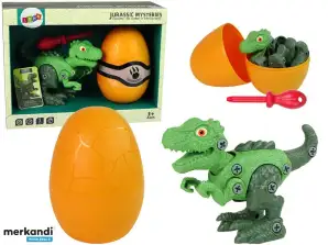 Tyrannosaurus Rex Dinosaurus Kit met Ei DIY Schroevendraaier Groen