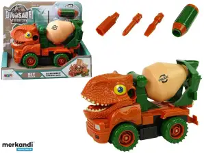 Betongblanderbil Dinosaur for demontering av oransje tilbehør