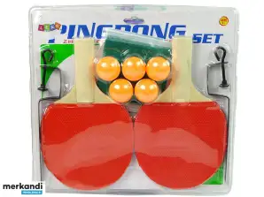 Ping Pong Tischtennis-Set Schläger Netz 5 Bälle