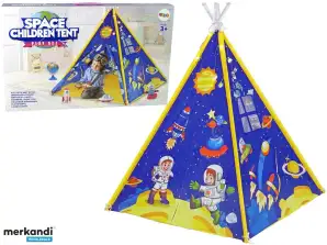 Carpa Infantil Efectos de Luz Cohetes Espaciales Estrellas Azul