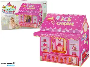 Prinzessinnen-Eiszelt, Eisdiele für Kinder, rosa Lichter, Sterne