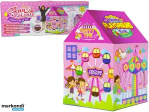 Tienda de campaña para parque de atracciones infantil, color rosa, 123 cm x 82 cm