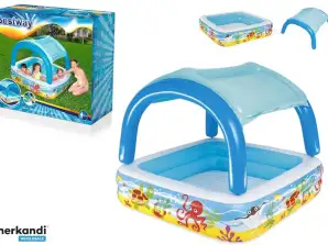 Inflatable Children's Pool With Roof 140 x 140 x 114 cm Bestway 52192