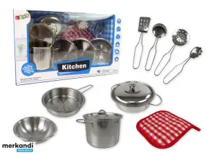 Set of Pots Cutlery Stainless Steel Accessories Kitchen For Children