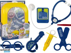Doctor's Medical Set in Backpack Stethoscope Scissors Yellow